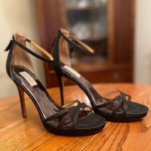 STUNNING Badgley Mischka Signify Black Heels Size 10 ENC